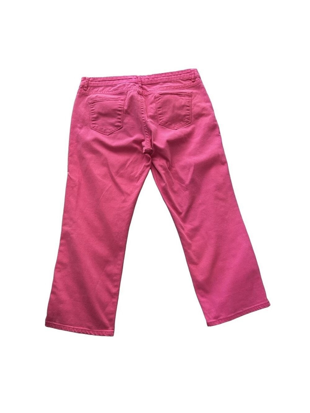 Workshop Andrea Jovine Pink Straight Leg Jeans Size 10 Cotton Stretch